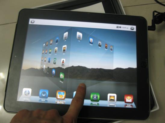 9.7 Inch Capacitive Screen Android 2.2 Tablet PC With Freescale A8 is 1:1 copy ipad