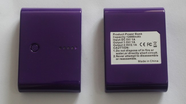 12000mAh mobile power bank has 10 colors and can work with many eletronics for charge